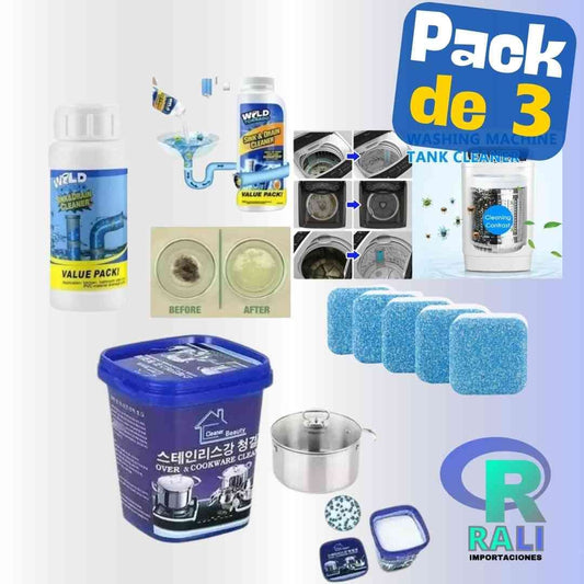 PACK DE 3 PRODUCTOS DE LIMPIEZA