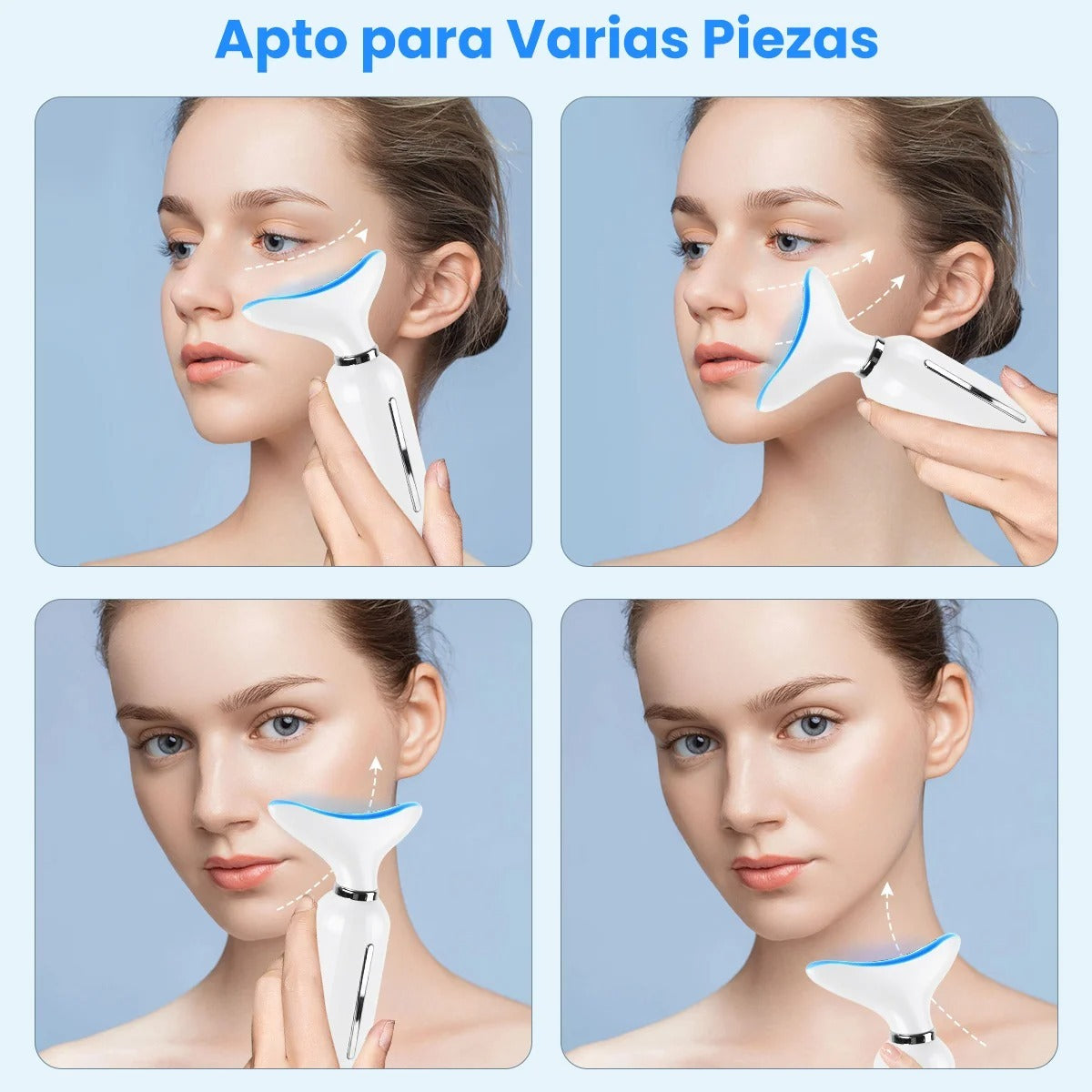 Masajeador facial con tecnoligía LED